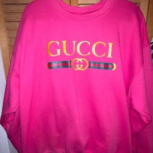Hot pink Xl Gucci sweatshirt